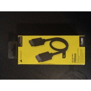 CORSAIR iCUE Link 2×200 mm Straight RGB Extension Cables – Black for Gaming PC